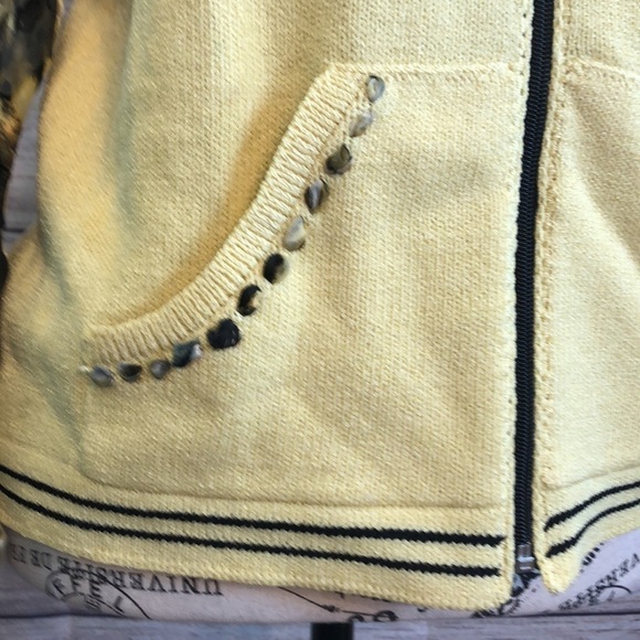 Elaris Designs Cardigan Hand Loomed Leopard Print Collar Front Zipper Size Small - Picture 4 of 13